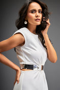Load image into Gallery viewer, Waist Cut Out Dress Comes With Belt
