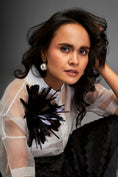 Load image into Gallery viewer, Organza Sheer Blouse With 3D Skirt