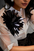 Load image into Gallery viewer, Organza Sheer Blouse With 3D Skirt