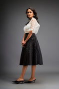 Load image into Gallery viewer, Organza Sheer Blouse With 3D Skirt