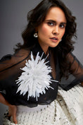 Load image into Gallery viewer, Organza Sheer Blouse With 3D Skirt