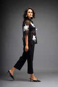 Load image into Gallery viewer, Floral Appliqué High-Low Sheer Top with Tube & Pants