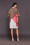 Load image into Gallery viewer, White Pink Shift Dress