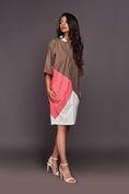 Load image into Gallery viewer, White Pink Shift Dress