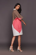 Load image into Gallery viewer, White Pink Shift Dress