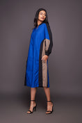 Load image into Gallery viewer, Black Blue Waist Tapered Dress