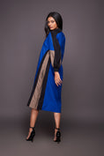 Load image into Gallery viewer, Black Blue Waist Tapered Dress