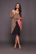 Load image into Gallery viewer, Black Pink Off Shoulder Dress