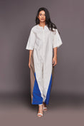 Load image into Gallery viewer, White Blue Relaxed Fit Jumpsuit