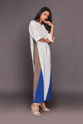 Load image into Gallery viewer, White Blue Relaxed Fit Jumpsuit