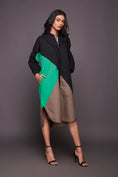 Load image into Gallery viewer, Black Green Shirt Dress