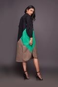 Load image into Gallery viewer, Black Green Shirt Dress