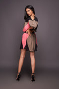 Load image into Gallery viewer, Colourblock Off-Shoulder Top With Shorts