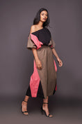 Load image into Gallery viewer, Black Pink Off Shoulder Top With Flared Pants