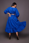 Load image into Gallery viewer, Flared Midnight Blue Dress