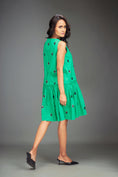 Load image into Gallery viewer, Green Sleeveless V-Neck Dress