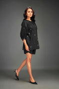 Load image into Gallery viewer, Metallic Embellished Co-ord Set with Balloon Sleeves