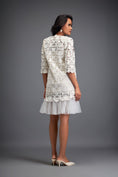 Load image into Gallery viewer, Floral-Cut Shift Dress with Sheer Hemline