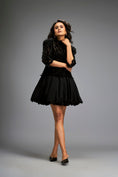 Load image into Gallery viewer, Floral-Cut Bubble Dress with Voluminous Bottom