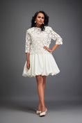 Load image into Gallery viewer, Floral-Cut Bubble Dress with Voluminous Bottom
