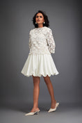 Load image into Gallery viewer, Floral-Cut Bubble Dress with Voluminous Bottom