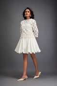 Load image into Gallery viewer, Floral-Cut Bubble Dress with Voluminous Bottom