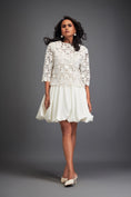 Load image into Gallery viewer, Floral-Cut Bubble Dress with Voluminous Bottom