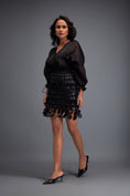 Load image into Gallery viewer, Layered Skirt with 3D Geometric Detailing at Hem