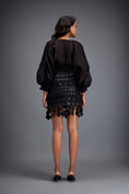 Load image into Gallery viewer, Layered Skirt with 3D Geometric Detailing at Hem