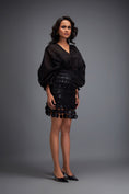 Load image into Gallery viewer, Layered Skirt with 3D Geometric Detailing at Hem