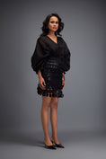 Load image into Gallery viewer, Layered Skirt with 3D Geometric Detailing at Hem