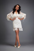 Load image into Gallery viewer, Layered Skirt with 3D Geometric Detailing at Hem