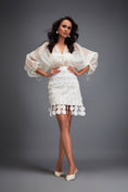 Load image into Gallery viewer, Layered Skirt with 3D Geometric Detailing at Hem