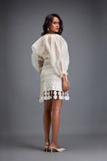 Load image into Gallery viewer, Layered Skirt with 3D Geometric Detailing at Hem
