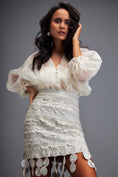 Load image into Gallery viewer, Layered Skirt with 3D Geometric Detailing at Hem