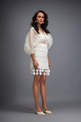Load image into Gallery viewer, Layered Skirt with 3D Geometric Detailing at Hem