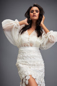Load image into Gallery viewer, Sheer White Blouse With Tube Inner