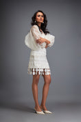 Load image into Gallery viewer, Layered Skirt with 3D Geometric Detailing at Hem