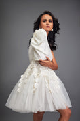 Load image into Gallery viewer, One-Shoulder Tulle Dress with 3D Embellishments