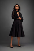 Load image into Gallery viewer, Cropped Jacket and 3D Textured A-Line Skirt Ensemble