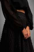 Load image into Gallery viewer, 3D Textured A-Line Skirt with Grid Pattern