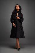 Load image into Gallery viewer, Cropped Bomber Jacket with Sheer Organza Sleeves