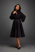 Load image into Gallery viewer, Cropped Jacket and 3D Textured A-Line Skirt Ensemble
