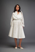 Load image into Gallery viewer, Cropped Jacket and 3D Textured A-Line Skirt Ensemble