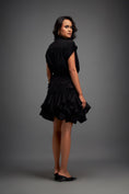 Load image into Gallery viewer, Ruffled Skirt and Structured Blouse with Floral Embroidery