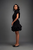 Load image into Gallery viewer, Ruffled Skirt and Structured Blouse with Floral Embroidery