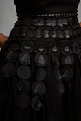 Load image into Gallery viewer, Black Mini Dress with Flared Tulle Skirt