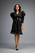 Load image into Gallery viewer, Structured Dress with Applique Hemline