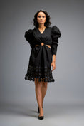 Load image into Gallery viewer, Structured Dress with Applique Hemline