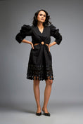 Load image into Gallery viewer, Structured Dress with Applique Hemline